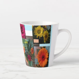 Herfst Bloemen Collage Latte Mok