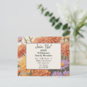 Herfst Bloemen Daisy Kaart Familie Reünie Briefkaa (Staand voorkant)