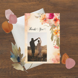 Herfst Bloemen Dank u kaarten