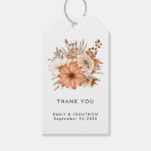 Herfst Bloemen Dank u Namen Bruiloft Cadeaulabel (Voorkant)