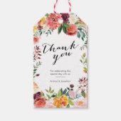 Herfst Bloemen Dank u voor de labels Cadeaulabel (Voorkant)