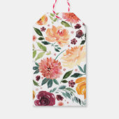 Herfst Bloemen Dank u voor de labels Cadeaulabel (Achterkant)