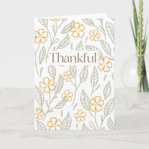Herfst Bloemen Dankbare Thanksgiving Groet Kaart