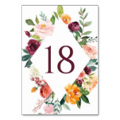 Herfst Bloemen Diamant Bloemen Lijst Herfst Trouwe Kaart (Achterkant)