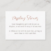 Herfst Bloemen Display Douche Informatiekaartje (Voorkant)