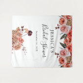 Herfst Bloemen Douche Achtergrond Fotocabine Wandkleed (Voorkant (horizontaal))