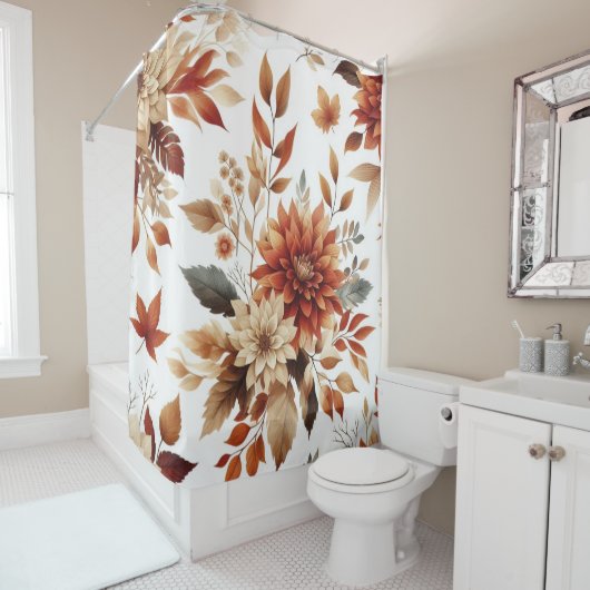 Herfst Bloemen Douchegordijn (In situ)