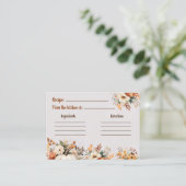 Herfst Bloemen Elegant Vrijgezellenfeest Recept Ka Informatiekaartje (Staand voorkant)