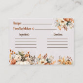 Herfst Bloemen Elegant Vrijgezellenfeest Recept Ka Informatiekaartje (Voorkant)