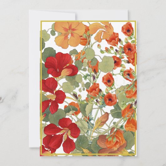 Herfst Bloemen Elegante Bruiloft Aangepaste Briefp Kaart (Achterkant)