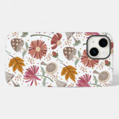Herfst, bloemen en bladeren Case-Mate iPhone case (Achterkant (horizontaal))