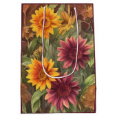  Herfst Bloemen en bladeren Herfstbloemen Medium Cadeauzakje (Achterkant)