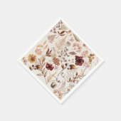 Herfst Bloemen en bladeren Waterverf Servet (Hoek)