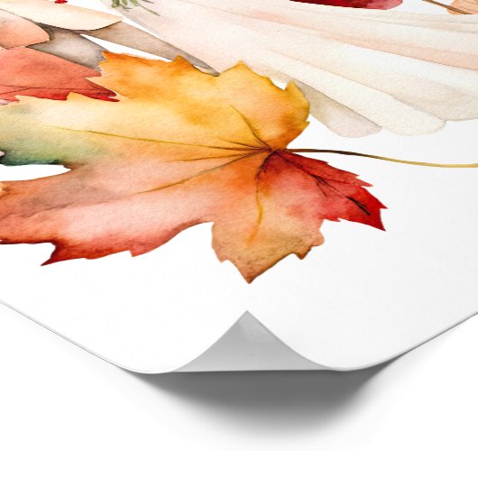 Herfst Bloemen En Laat Senior Vrienden Poster (Hoek)