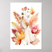 Herfst Bloemen En Laat Senior Vrienden Poster (Voorkant)