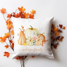 Herfst Bloemen en Pompoenen Gepersonaliseerd