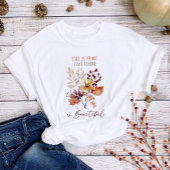 Herfst Bloemen en Quote T-shirt