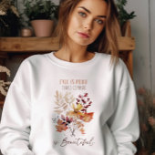 Herfst Bloemen en Quote T-shirt