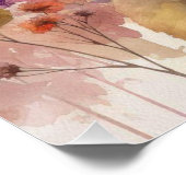 Herfst bloemen en zonnebloemen waterverf pastels perfect poster (Hoek)