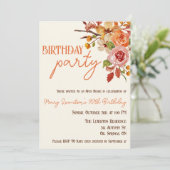 Herfst Bloemen, Fall Leaves, Twigs, Verjaardagsfee Kaart (Staand voorkant)