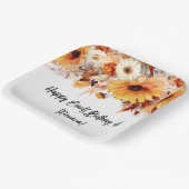 Herfst Bloemen Feest Papieren Bordje (Gebogen)