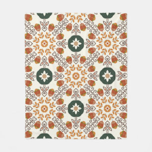 Herfst Bloemen Geometrisch,  naadloos. Fleece Deken