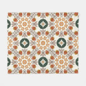 Herfst Bloemen Geometrisch, naadloos. Fleece Deken (Voorkant (Horizontaal))