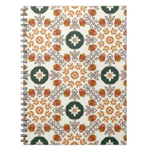 Herfst Bloemen Geometrisch,  naadloos. Notitieboek