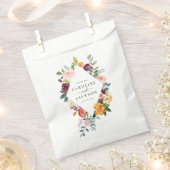 Herfst bloemen gepersonaliseerde bruiloft bedankzakje (Geknipt)