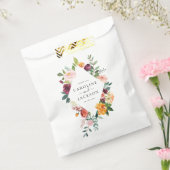 Herfst bloemen gepersonaliseerde bruiloft bedankzakje (Gezegeld)