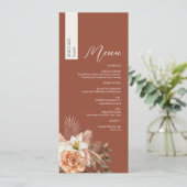 Herfst Bloemen Gepersonaliseerde bruiloft Menu (Staand voorkant)