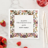 Herfst Bloemen Gepersonaliseerde Thanksgiving Dine Servet (Insitu)