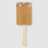 Herfst Bloemen Goud Bruiloft Hand Fan Handwaaier (Voorkant)