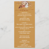 Herfst Bloemen Goud Bruiloft Menu (Voorkant)