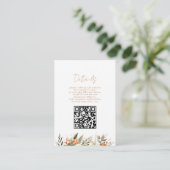 Herfst Bloemen & Groen Elopement Receptie Informatiekaartje (Staand voorkant)