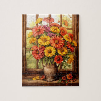 Herfst Bloemen Helenium Puzzel 110 stuks. 20,3 x 2 Legpuzzel