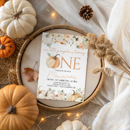 Herfst Bloemen Herfst Baby Meisje Party Uitnodigen Kaart