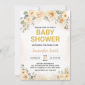 Herfst Bloemen Herfst Baby shower Uitnodiging (Voorkant)