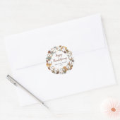 Herfst Bloemen Herfst bladeren Happy Thanksgiving Ronde Sticker (Envelop)