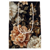 Herfst Bloemen Herfst Botanische  Patroon Medium Cadeauzakje (Achterkant)