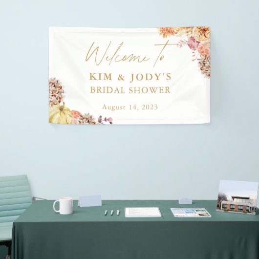 Herfst Bloemen Herfst In Liefde Vrijgezellenfeest Spandoek (Beurs)