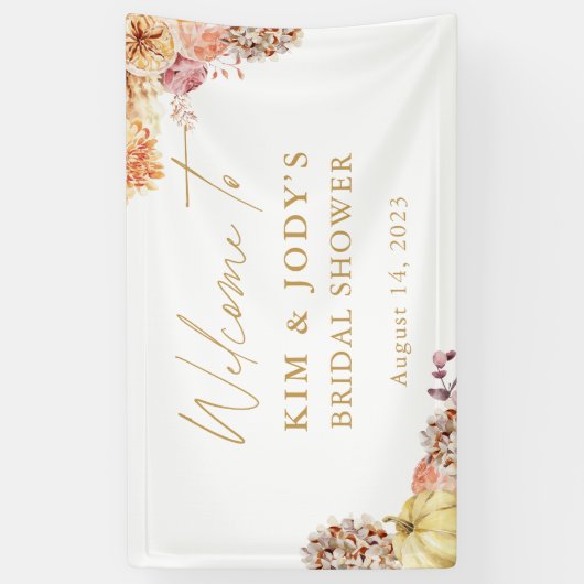 Herfst Bloemen Herfst In Liefde Vrijgezellenfeest  Spandoek (Verticaal)