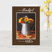 Herfst bloemen herfst laat Thanksgiving moeder Kaart (Gele Bloem)