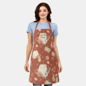 Herfst Bloemen Herfst Pompoen Foliage Waterverf Na Schort (Gedragen)