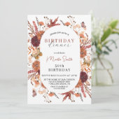 Herfst Bloemen Herfst Verjaardagsfeest Kaart (Staand voorkant)