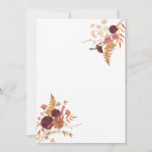 Herfst Bloemen Herfst Verjaardagsfeest Kaart (Achterkant)