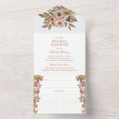 Herfst Bloemen Herfst Vrijgezellenfeest en Recept All In One Uitnodiging (Binnen)