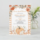 Herfst Bloemen Home Sweet Home Huis Warming Party Kaart (Staand voorkant)