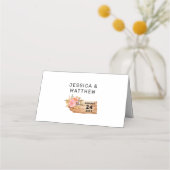 Herfst Bloemen & Hout Teken Plaatskaartje (Achterkant)