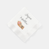 Herfst Bloemen & Hout Teken Servet (Hoek)